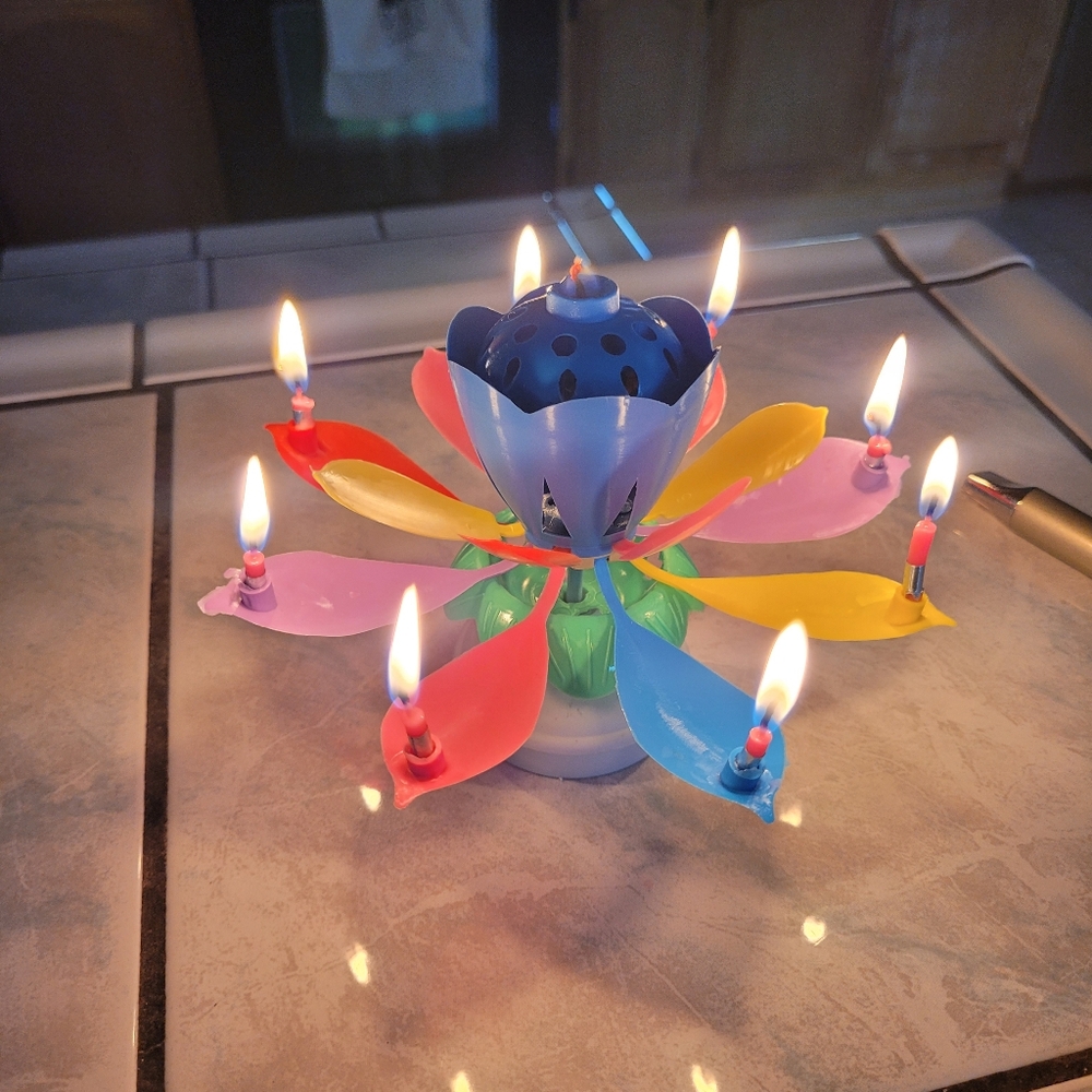 Rotating Bday Candle.